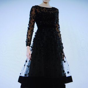 MacDuggal Black Cocktail Dress, Sz 8